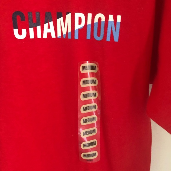 CHAMPION MEN’S T-SHIRT/ RED/ MEDIUM. NWT - Picture 2 of 7